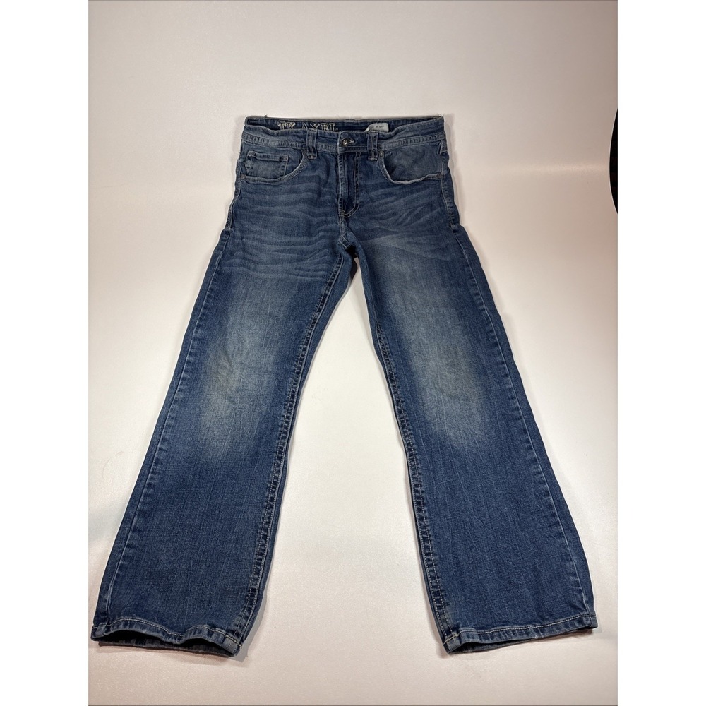 TK Axel Jeans Mens 34x30 Blue Slim Boot Stretch Denim‎ Western Pocket Mid Rise